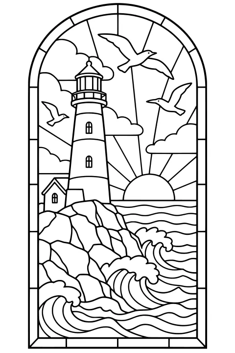 Stained Glass Coloring Pages (24 Free Printable PDFs) | Crayonest